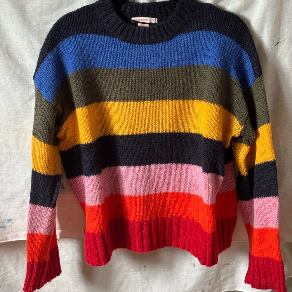 Urban Outfitters rainbow knit sweater